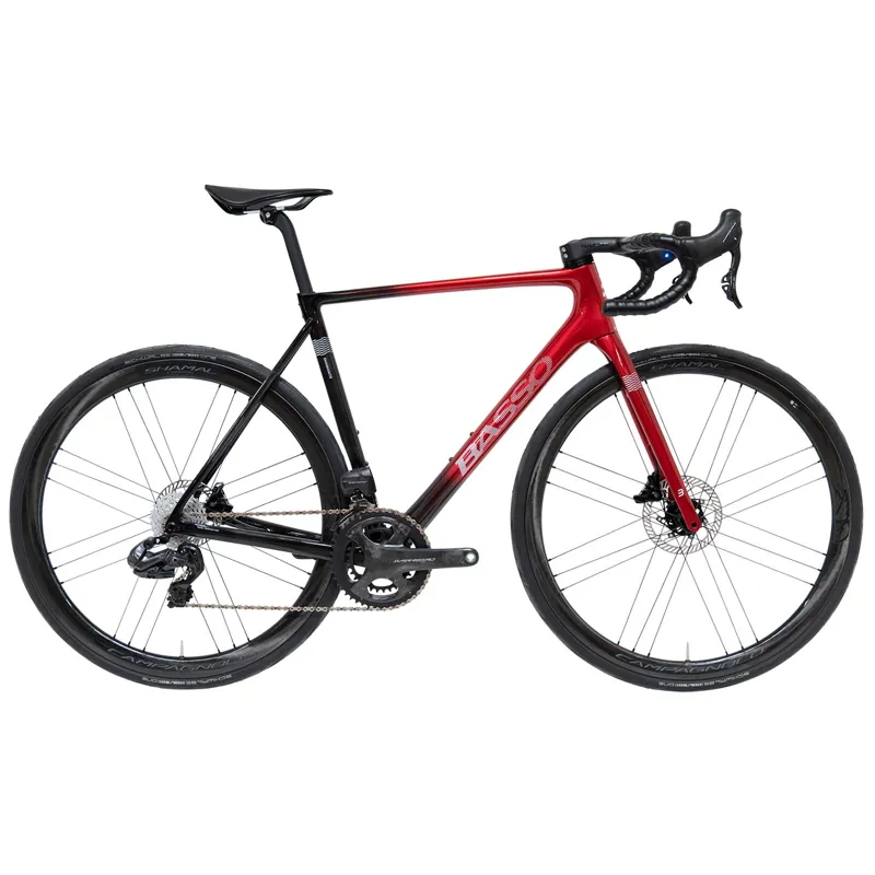 2023 Basso Diamante Disc : Super Record Wireless + Shamal in Red/Black